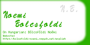 noemi bolcsfoldi business card